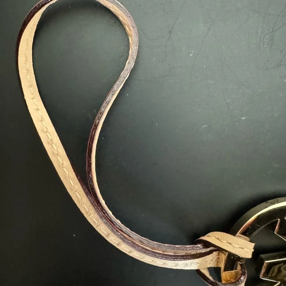 Michael Kors Medallion With Beige Leather Strap Bag‎ Accessory